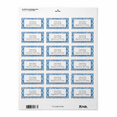 Blauw Witte Delftsblauwe Korenbloem Aangepaste Adr Etiket (Full Sheet)