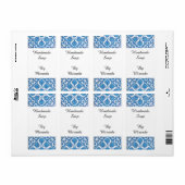Blauw Witte Delftsblauwe Korenbloem Aangepaste Amb Etiket (Full Sheet)