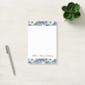 Blauw Witte Denim Bloemen Verjaardag Post-it® Notes (Kantoor)
