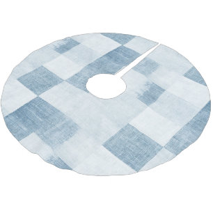 Blauw Witte Denim Broek Kerst Kerstboom Rok