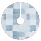 Blauw Witte Denim Broek Kerst Kerstboom Rok (Voorkant)