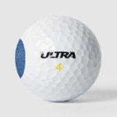 Blauw Witte Denim Textuur Look Afbeelding Golfballen (Logo)