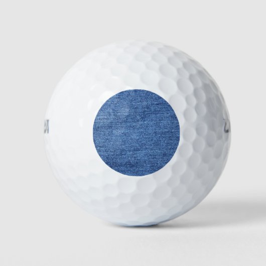 Blauw Witte Denim Textuur Look Afbeelding Golfballen (Voorkant)