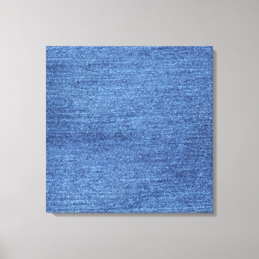 Blauw Witte Denim Textuur Uiterlijk Afbeelding Canvas Afdruk (Voorkant)