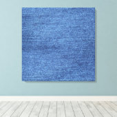 Blauw Witte Denim Textuur Uiterlijk Afbeelding Canvas Afdruk (Insitu (Houten vloer))