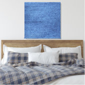Blauw Witte Denim Textuur Uiterlijk Afbeelding Canvas Afdruk (Insitu (Slaapkamer))
