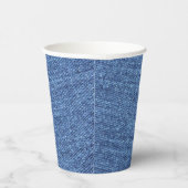 Blauw Witte Denim Textuur Uiterlijk Afbeelding Papieren Bekers (Rechts)