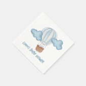 Blauw & Witte Dieren Baby Shower Servetten Bewerkb (Hoek)