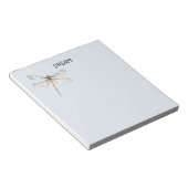 Blauw Witte Droom Libel Notitieblok (Schuin)