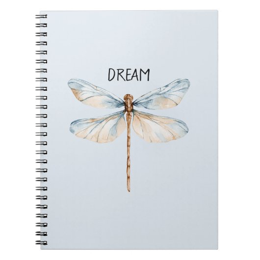 Blauw Witte Droom Libel Notitieboek (Voorkant)