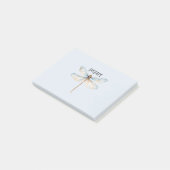 Blauw Witte Droom Libel Post-it® Notes (Schuin)