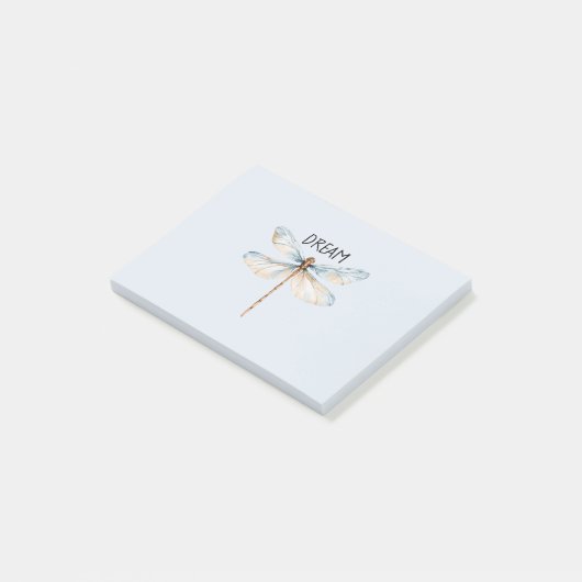 Blauw Witte Droom Libel Post-it® Notes (Schuin)