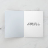 Blauw Witte Droom Libel Verjaardag Kaart (Binnen)