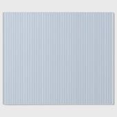 Blauw Witte Dubbele Strepen Verjaardag Cadeaupapier (Vlak)