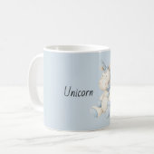 Blauw Witte Eenhoorn Koffiemok (Voorkant links)
