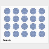 Blauw Witte Envelope Zegel Adres Sticker (Vel)