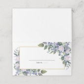 Blauw-witte Floral Plaatskaartje (Buitenkant ongevouwen)