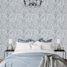 Blauw-witte Franse bloemen