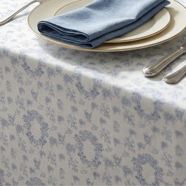 Blauw Witte Franse Toile Patroon Tafelkleed