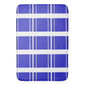 Blauw Witte Gebandeerde Streep Badmat (Voorkant Verticaal)