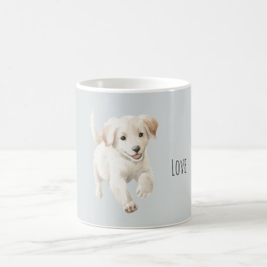 Blauw Witte Gelukkige Hond Koffiemok (Center)