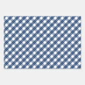 Blauw witte gemengde roestpatronen Deer Bossen Pse Inpakpapier Vel (Voorkant)