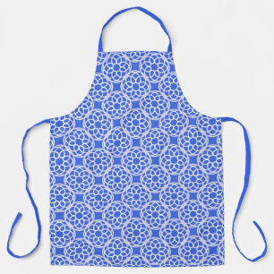 Blauw Witte Geometrische Naadloos Patroon Schort