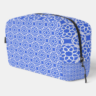 Blauw Witte Geometrische Naadloos Patroon Toiletta Toilettasje