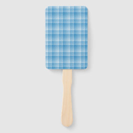 Blauw Witte Geruite Abstracte Patroon Handwaaier