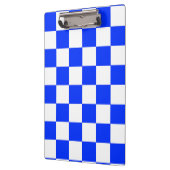 Blauw Witte Geruite Controlepatroon Klembord (Links)