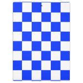 Blauw Witte Geruite Controlepatroon Klembord (Achterkant)