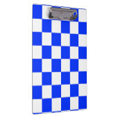 Blauw Witte Geruite Controlepatroon Klembord (Rechts)