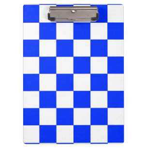 Blauw Witte Geruite Controlepatroon Klembord