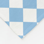 Blauw Witte Geruite Diamant Patroon Fleece Deken (Hoek)