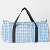 Blauw Witte Geruite Patroon Groot Plunjezak (Voorkant)