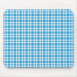 Blauw Witte Geruite Patroon Muismat