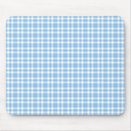 Blauw Witte Geruite Patroon Muismat