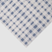 Blauw Witte Geruite Strepen Kerst Tissuepapier (Detail)