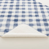 Blauw Witte Geruite Strepen   Sherpa Deken (3/4)