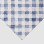 Blauw Witte Geruite Strepen Verjaardag Tissuepapier (Detail)