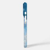 Blauw & Witte Geschilderde Wolken Case-Mate iPhone Case (Achterkant / Links)