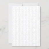 Blauw Witte Geschulpte Lijst Bruiloftsborrel Kaart (Achterkant)