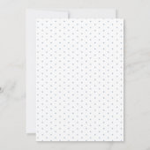 Blauw Witte Geschulpte Lijst Vintage Kaart (Achterkant)