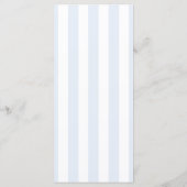 Blauw Witte Gestreepte Elegante Trouw Menu (Achterkant)