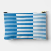 Blauw Witte Gestreepte Patroon Klein Etui (Achterkant)