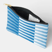 Blauw Witte Gestreepte Patroon Klein Etui (Open)