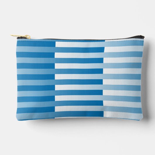 Blauw Witte Gestreepte Patroon Klein Etui (Voorkant)