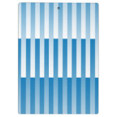 Blauw Witte Gestreepte Patroon Klembord (Achterkant)
