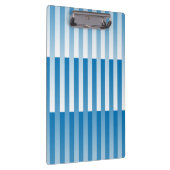 Blauw Witte Gestreepte Patroon Klembord (Rechts)