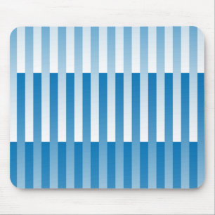Blauw Witte Gestreepte Patroon Muismat